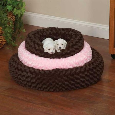 SLUMBER PET Slumber Pet ZW060 24 31 SP Swirl Plush Donut Bed 24 In Chocolate ZW060 24 31